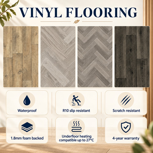 Waterproof vinyl flooring r10 - waterproof,