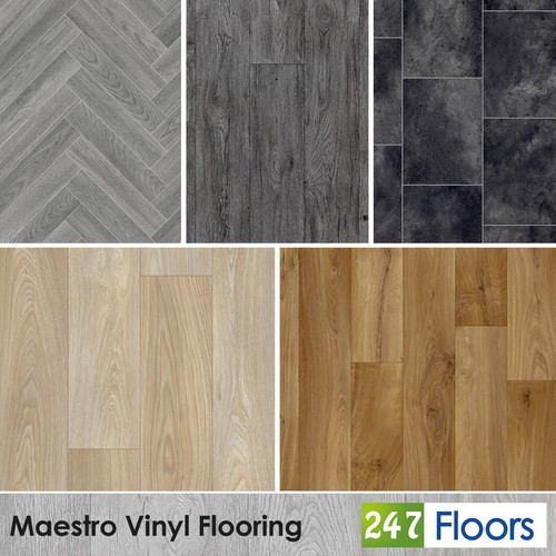 Plank tile effect vinyl - tile,