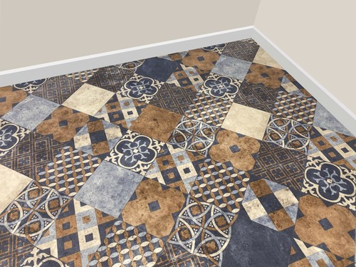 Mosaic pattern modern vinyl - mosaic,