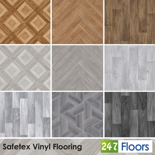 Safetex wood plank effect - wood,