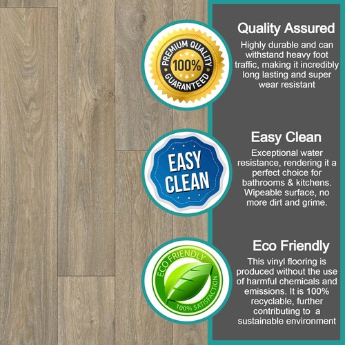 Natural oak wood effect vinyl - oak,